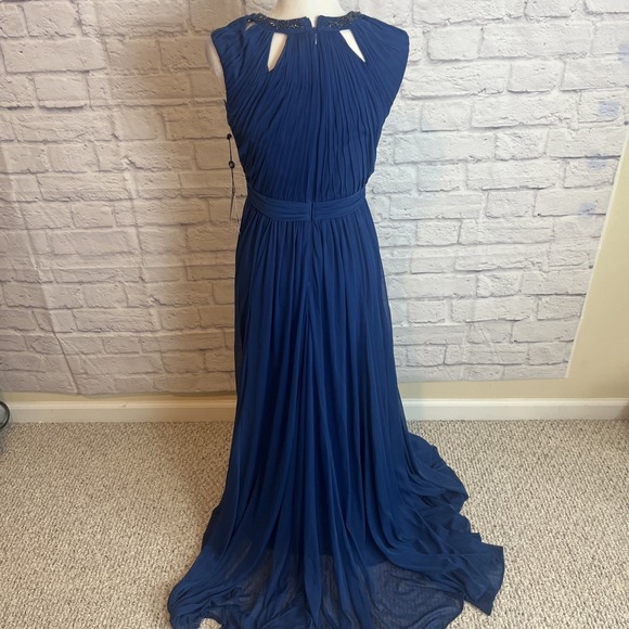 Adrianna Papell NWT Blue Formal Evening Shirred Special Occasion Dress Size 6 - Picture 7 of 11